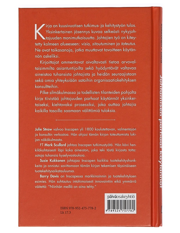 Johtamisen parhaat käytännöt : miten visio, sitoutuminen ja toteutus muuttavat tapaasi johtaa - Straw, Julie - Harrastekirjat - 10105440128 - 1