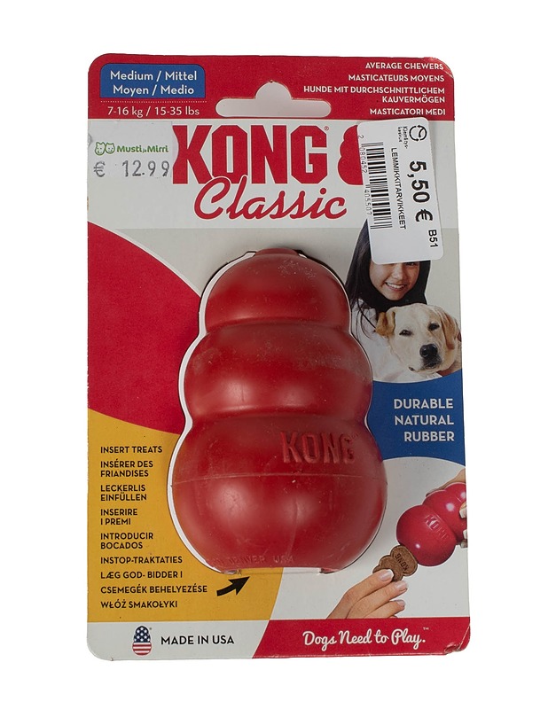 KONG Classic Koiran aktivointilelu, M - Lemmikkitarvikkeet - 10105440158 - 0