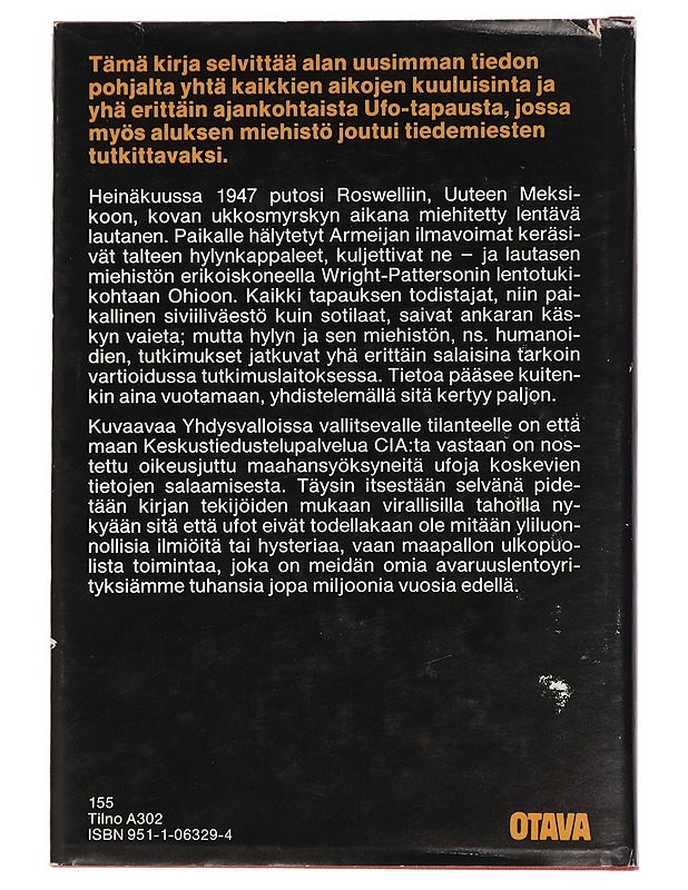 Roswellin lentävän lautasen arvoitus - Berlitz, Charles - Historiakirjat - 10105440165 - 1