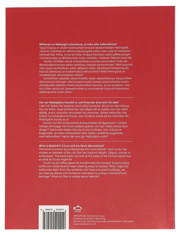 Uusi Helsinki? : 11 näkökulmaa kaupungin mahdollisuuksiin - Berglund, Eeva - Historiakirjat - 10105440217 - 1
