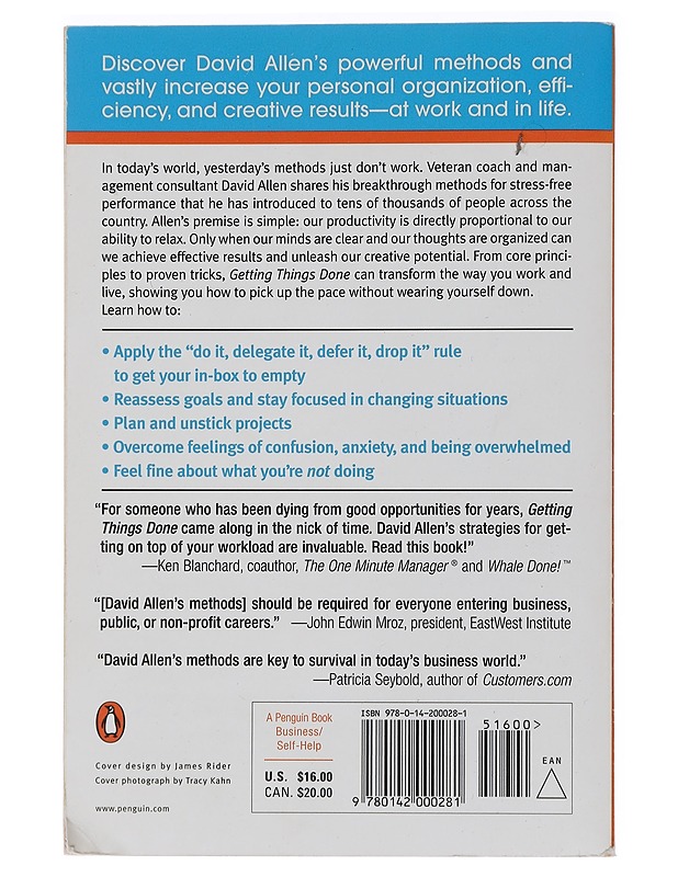 Getting things done : the art of stress-free productivity - David Allen - Tietokirjat ja oppaat - 10105440219 - 1