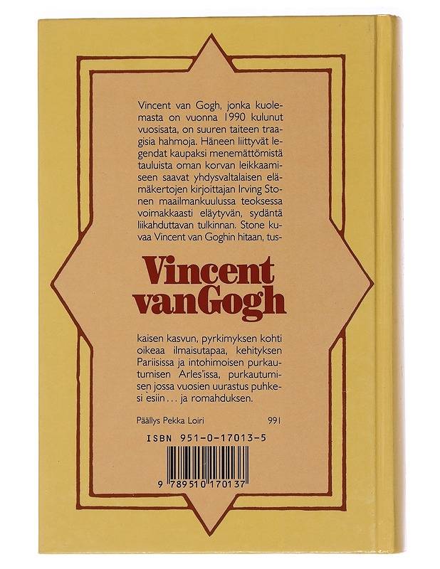Vincent van Gogh : hän rakasti elämää - Stone, Irving - Romaanit ja novellit - 10105440222 - 1