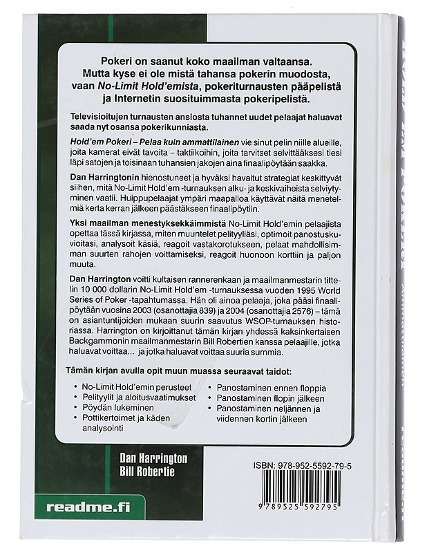 Hold'em pokeri : pelaa kuin ammattilainen - Harrington, Dan - Tietokirjat ja oppaat - 10105440223 - 1