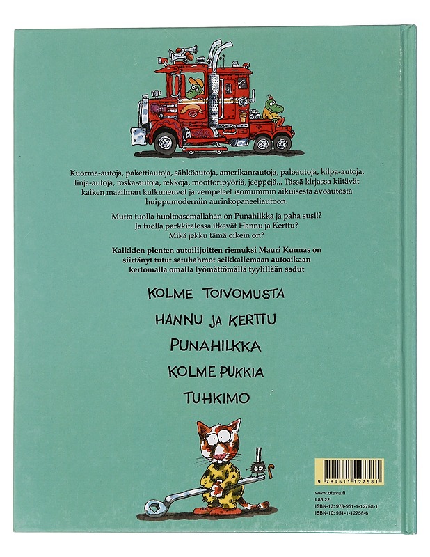 Hurjan hauska autokirja - Kunnas, Mauri - Lastenkirjat - 10105440391 - 1