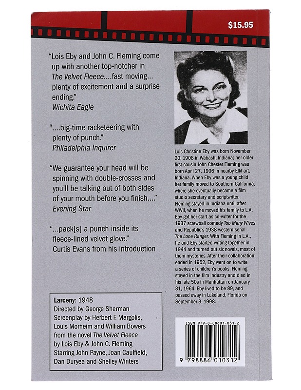 The Velvet Fleece - Lois Eby & John C. Fleming - Romaanit ja novellit - 10105440449 - 1