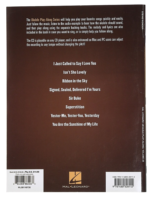 Stevie Wonder : [play 8 of your favorite songs with sound-alike CD tracks] - Stevie Wonder - Musiikki- ja elokuvakirjat - 10105440542 - 1