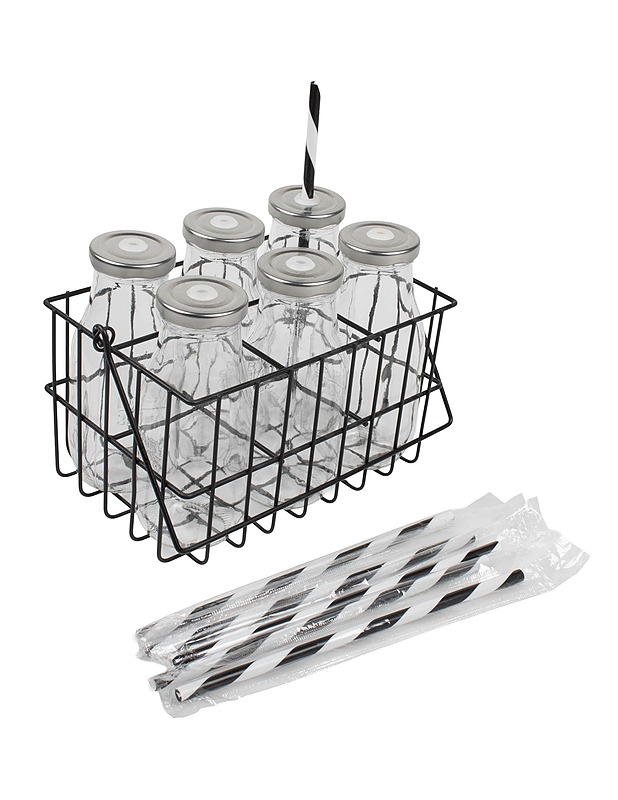 Juomapullosetti kantokorissa - Muut astiat - 10105440572 - 0