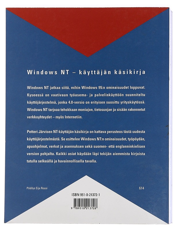 Windows NT 4 : käyttäjän käsikirja - Petteri Järvinen - Tietokirjat ja oppaat - 10105440698 - 1