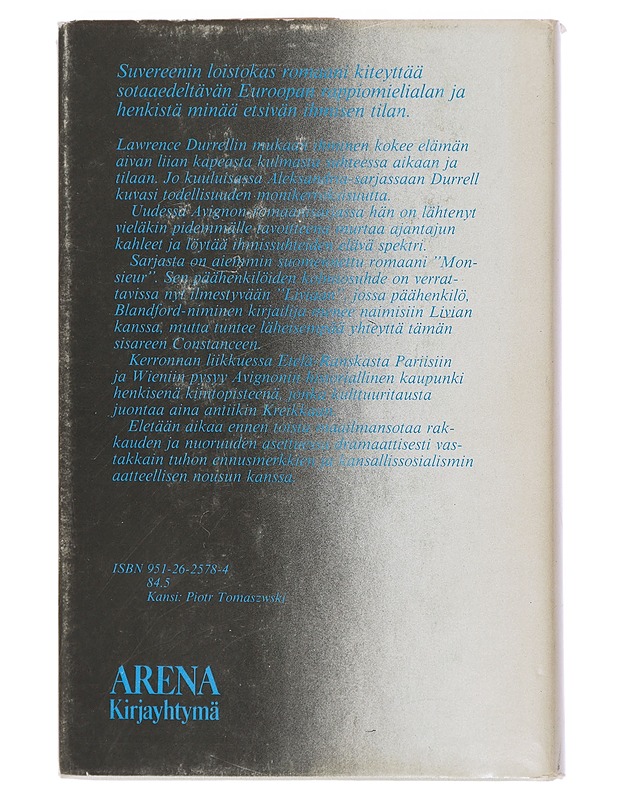 Livia - Durrell, Lawrence - Romaanit ja novellit - 10105440726 - 1