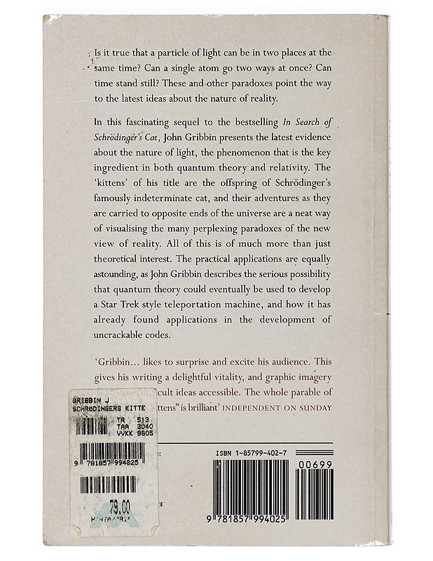 Schrödinger's kittens and the search for reality - John Gribbin - Tietokirjat ja oppaat - 10105440774 - 1