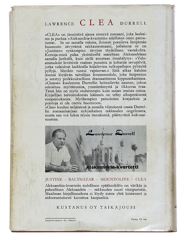 Clea - Lawrence Durrell - Romaanit ja novellit - 10105440848 - 1
