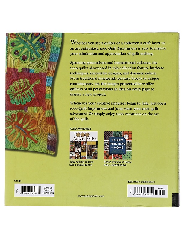 1000 quilt inspirations : colorful and creative designs for traditional, contemporary, and art quilts - Sandra Sider - Tietokirjat ja oppaat - 10105440858 - 1