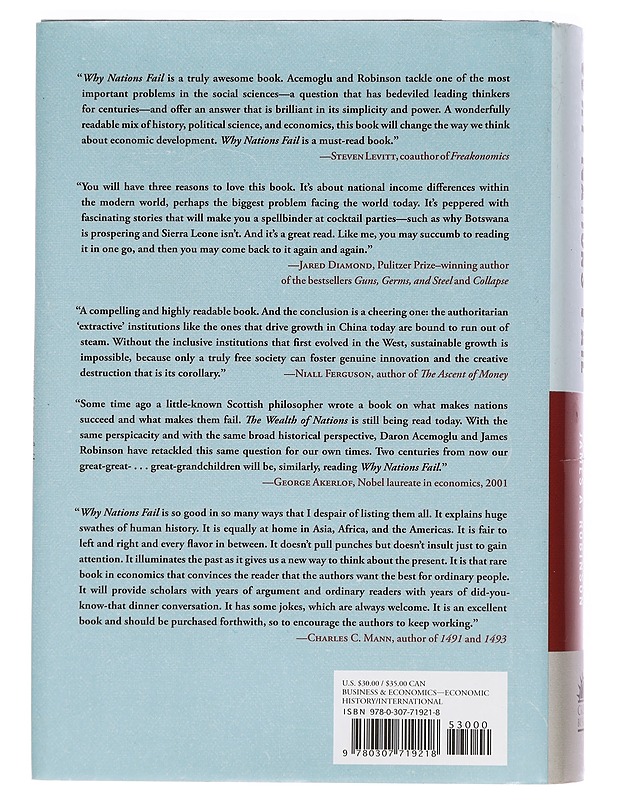 Why nations fail - Daron Acemoglu, James A. Robinson - Tietokirjat ja oppaat - 10105440898 - 1