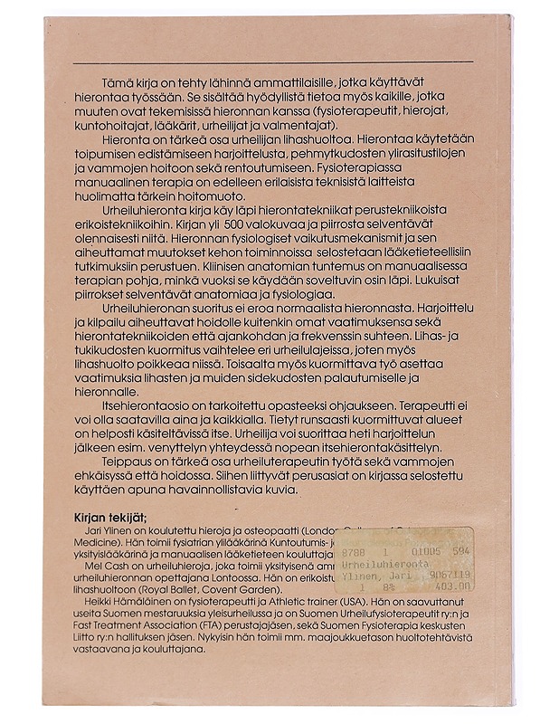 Urheiluhieronta - Ylinen, Jari - Tietokirjat - 10105440902 - 1