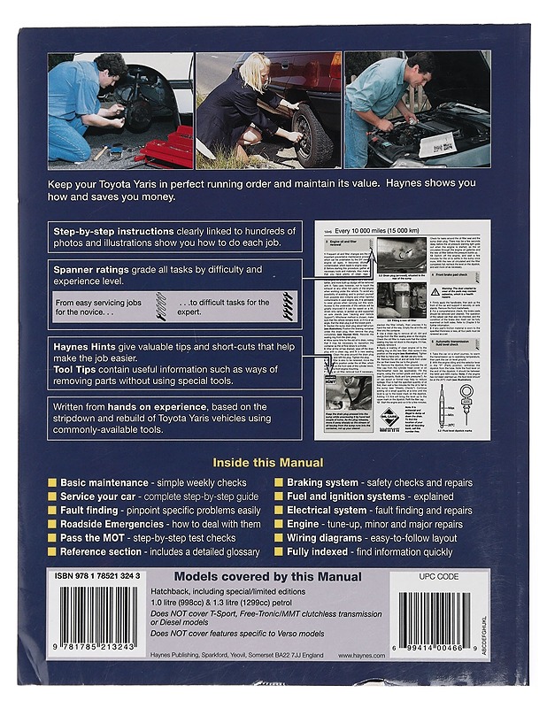 Toyota Yaris : Service and Repair Manual - R M Jex - Tietokirjat ja oppaat - 10105441008 - 1