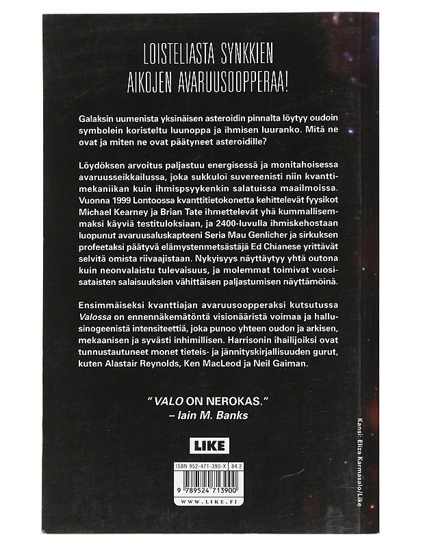 Valo - Harrison, M. John - Fantasia- ja scifi - 10105441060 - 1