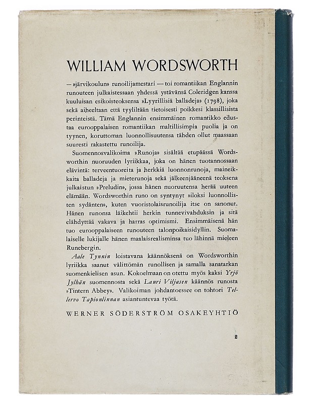 Runoja - Wordsworth, William - Runot ja näytelmät - 10105441063 - 1