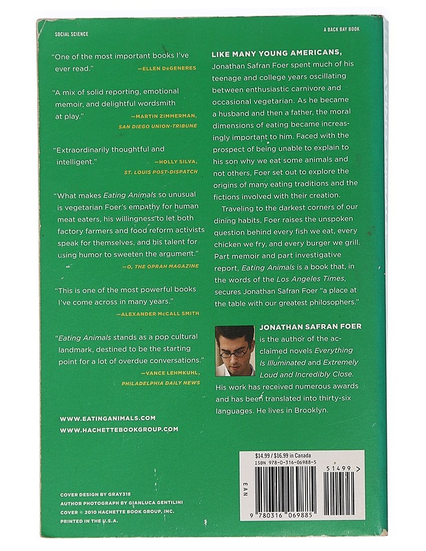 Eating Animals - Jonathan Safran Foer - Tietokirjat ja oppaat - 10105441091 - 1