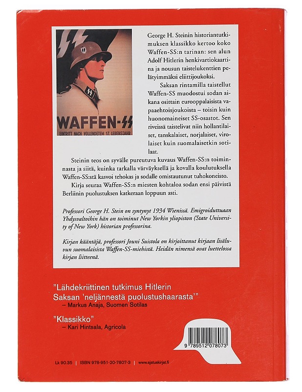 Waffen-SS : Hitlerin eliittikaarti sodassa - Stein, George H. - Historiakirjat - 10105441094 - 1