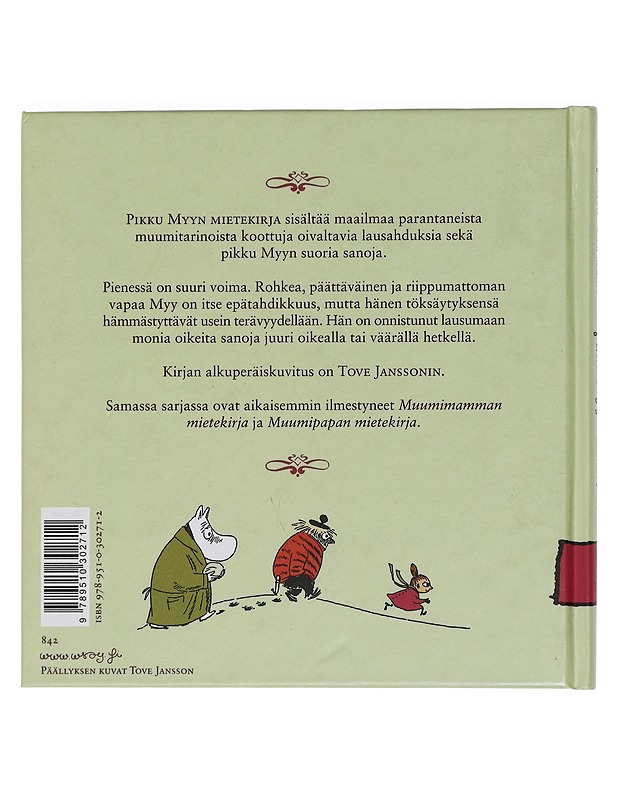 Pikku Myyn mietekirja - Jansson, Tove, Malila, Sami - Runot ja näytelmät - 10105441199 - 1