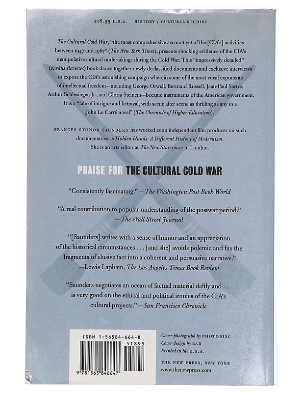 The Cultural Cold War: The CIA and the World of Arts and Letters - Saunders, Frances Stonor - Tietokirjat ja oppaat - 10105441229 - 1