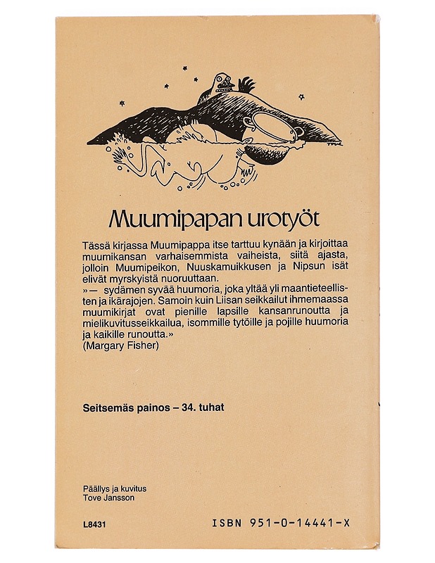 Muumipapan urotyöt - Jansson, Tove - Lastenkirjat - 10105441242 - 1