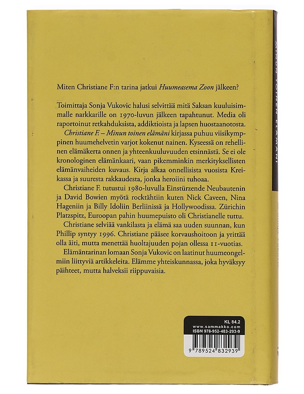 Christiane F. : minun toinen elämäni - Felscherinow, Christiane V. - Elämäkerrat ja muistelmat - 10105441247 - 1