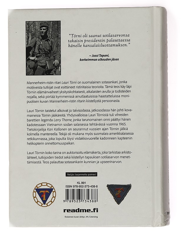 Lauri Törni / Mannerheim-ristin ritari ja USA:n vihreiden barettien sankari - Kari Kallonen - Elämäkerrat ja muistelmat - 10105441389 - 1
