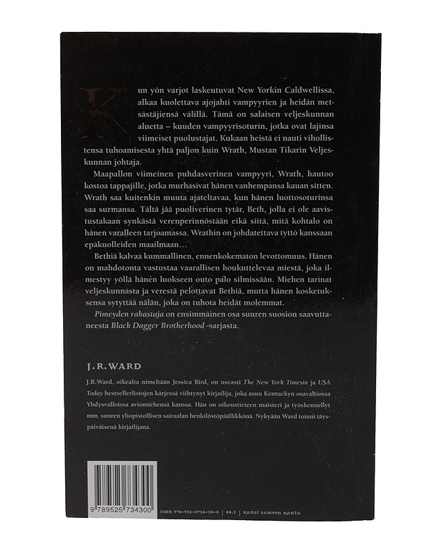 Mustan tikarin veljeskunta sarjan 10. osa - J. R. Ward - Fantasia- ja scifi - 10105441433 - 2