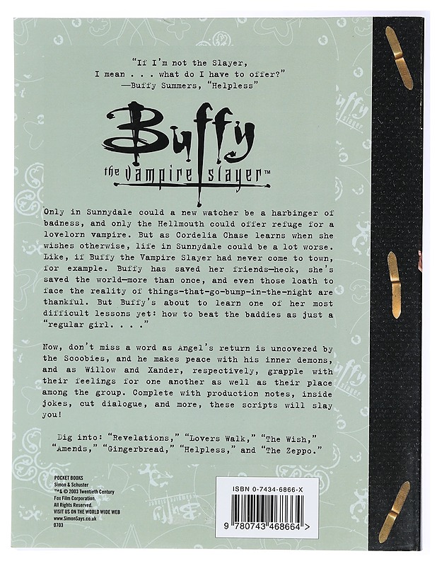 The Script Book : Season Three, Vol. 2 - Douglas Petrie - Musiikki- ja elokuvakirjat - 10105441537 - 1