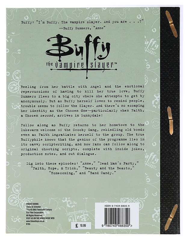 The Script Book : Season Three, Vol. 1 - Joss Whedon - Musiikki- ja elokuvakirjat - 10105441545 - 1