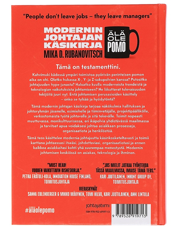 Modernin johtajan käsikirja : älä ole pomo - Mika D. Rubanovitsch - Tietokirjat ja oppaat - 10105441570 - 1