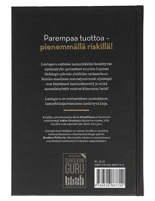 Laatuguru : näin valitset voittajaosakkeet - Hämäläinen, Karo - Tietokirjat ja oppaat - 10105441654 - 1