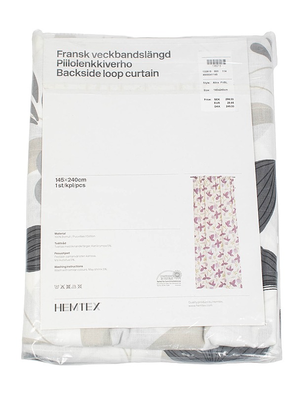 HEMTEX piilolenkkiverho, 145x240 cm - Verhot ja kapat - 10105441744 - 0