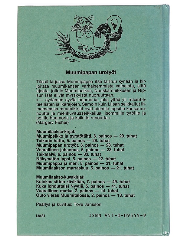 Muumipapan urotyöt - Jansson, Tove - Lastenkirjat - 10105441798 - 1
