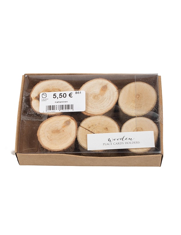 Puiset paikkakortinpidikkeet, 6 kpl - Muut astiat - 10105441820 - 0