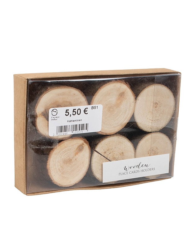 Puiset paikkakortinpidikkeet, 6 kpl - Muut astiat - 10105441820 - 1