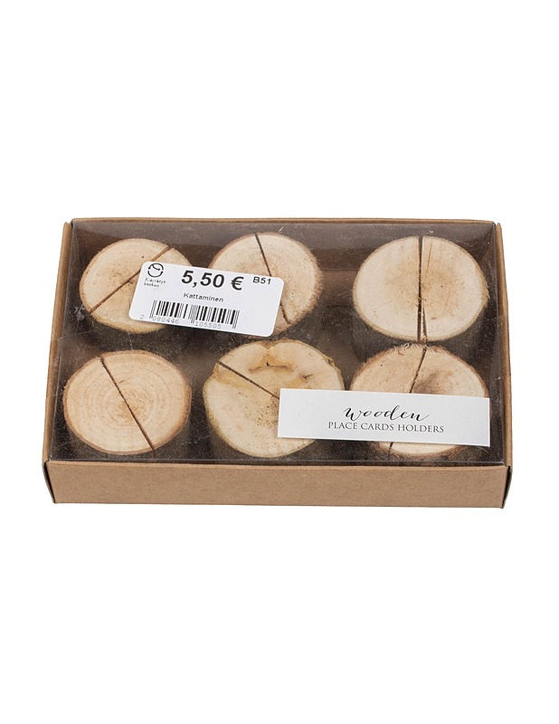 Puiset paikkakortinpidikkeet, 6 kpl - Muut astiat - 10105441822 - 0