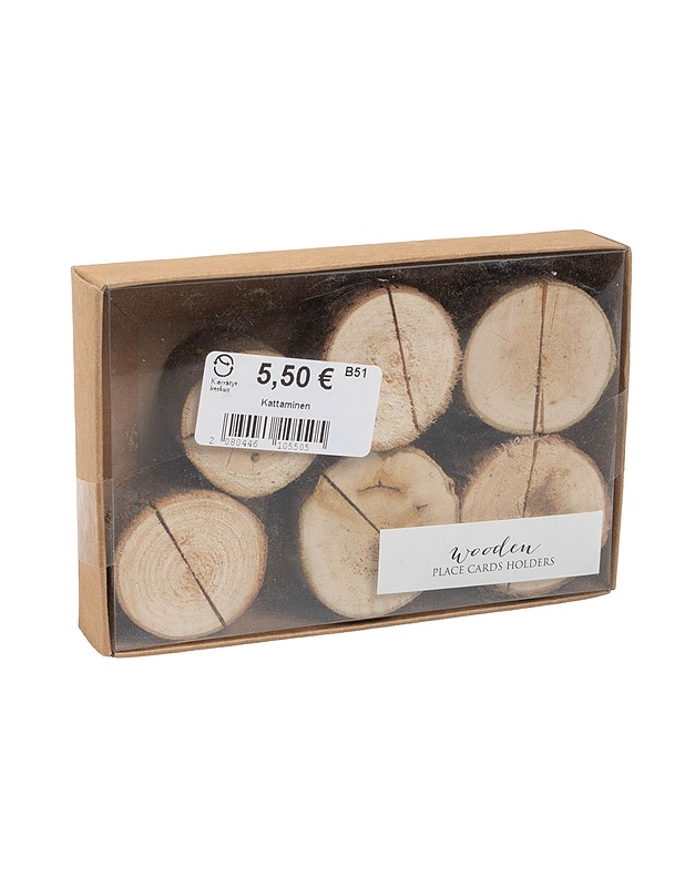 Puiset paikkakortinpidikkeet, 6 kpl - Muut astiat - 10105441822 - 1