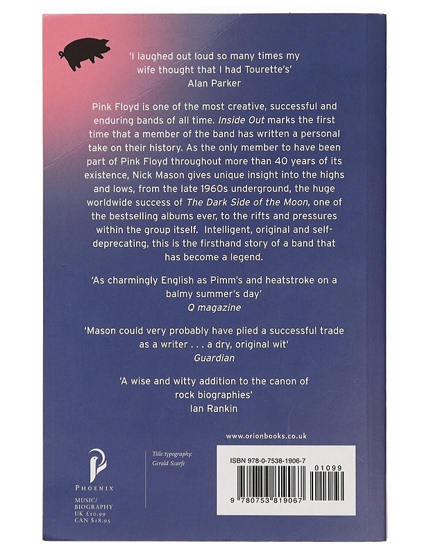 Inside Out : a personal history of pink Floyd - Nick Mason - Elämäkerrat ja muistelmat - 10105441832 - 1