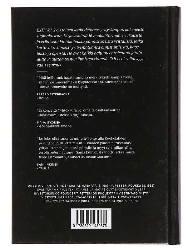 Exit. Vol. 2, 16 inspiroivaa tositarinaa suomalaisista yrittäjistä - Poukka, Petteri - Elämäkerrat ja muistelmat - 10105441854 - 1