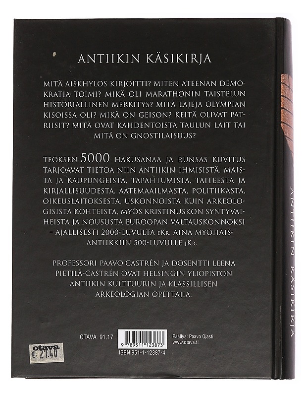 Antiikin käsikirja - Castrén, Paavo - Tietokirjat ja oppaat - 10105441881 - 1