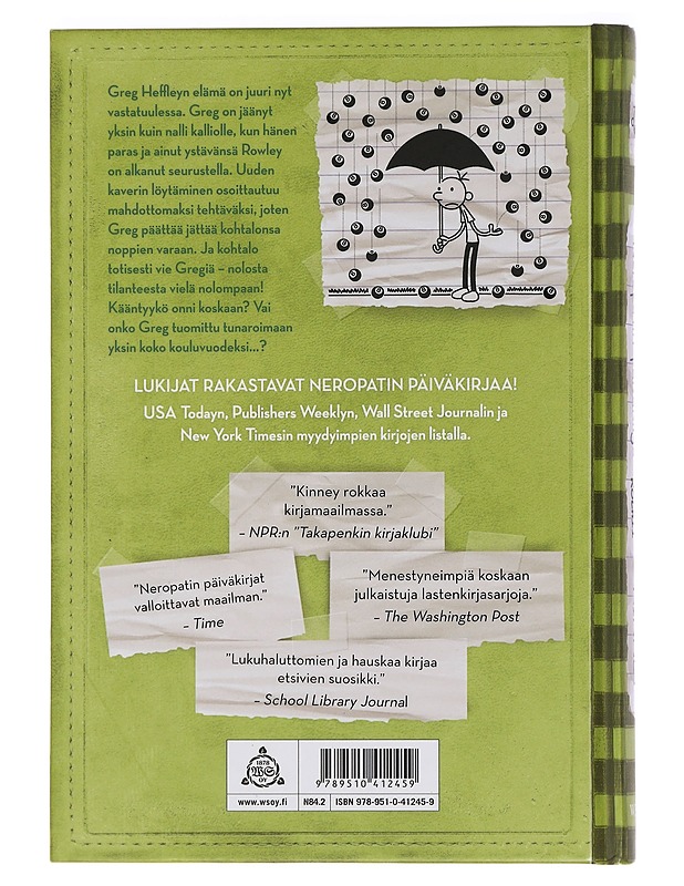 Neropatin päiväkirja 8 : Kohtalo kolhii - Kinney, Jeff - Lastenkirjat - 10105442019 - 1