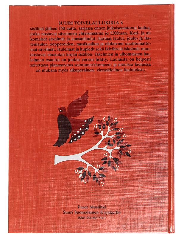 Suuri toivelaulukirja 8 - Vuoristo, Aapeli - Musiikki- ja elokuvakirjat - 10105442047 - 1