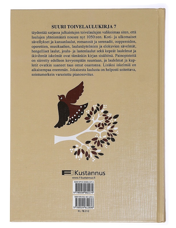 Suuri toivelaulukirja. 7 - Vuoristo, Aapeli - Harrastekirjat - 10105442064 - 1