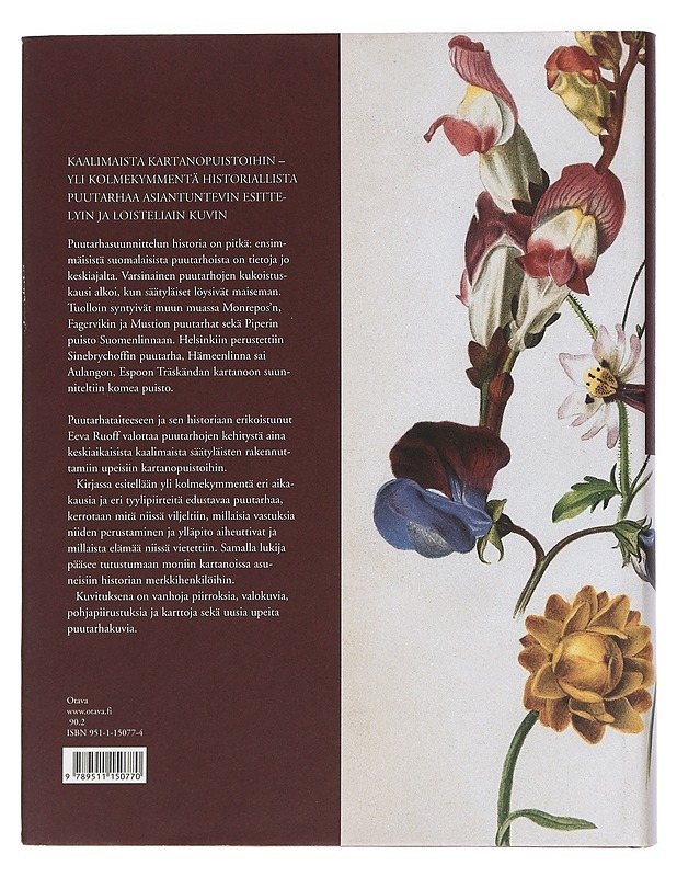 Vanhoja suomalaisia puutarhoja - Eeva Ruoff - Historiakirjat - 10105442062 - 1