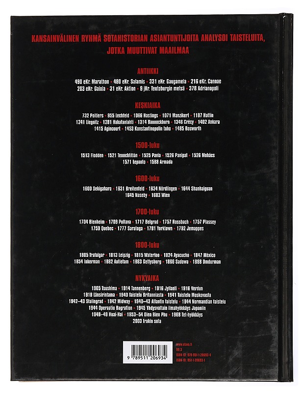 Maailman suurimmat taistelut - Black, Jeremy - Historiakirjat - 10105442071 - 1