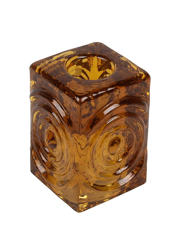 RIIHIMÄEN LASI Rengas kynttilänjalka, amber - Designsuosikit - 10105442109 - 0