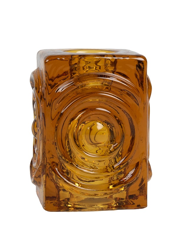 RIIHIMÄEN LASI Rengas kynttilänjalka, amber - Designsuosikit - 10105442109 - 2