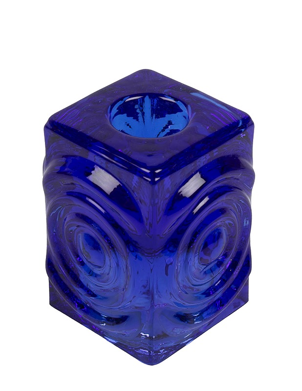 RIIHIMÄEN LASI Rengas kynttilänjalka, sininen - Designsuosikit - 10105442113 - 0